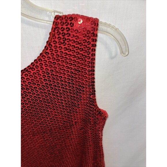 Michelle Antonelli Women’s Dressy Tank Top Size Medium Red Sequined Party NWOT - Picture 10 of 12